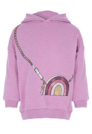 Younger Girls Pink Handbag Hoody
