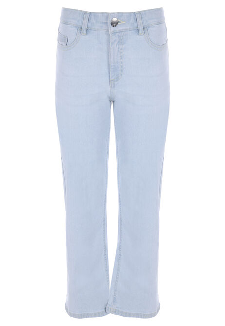 Older Girls Light Blue Straight Cut Jeans