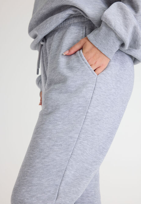 Womens Grey Cuffed Joggers