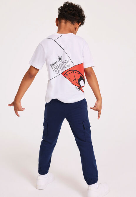 Younger Boys White Spiderman T-Shirt