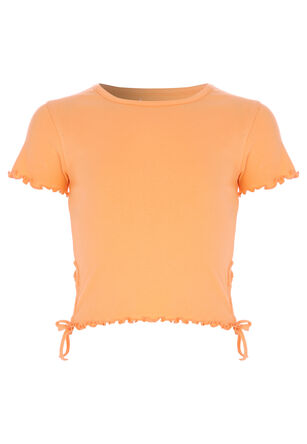 Older Girls Orange Side Tie T-shirt