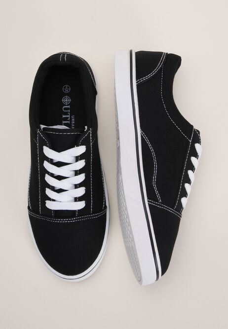Older Boys Monochrome Casual Skater Trainers