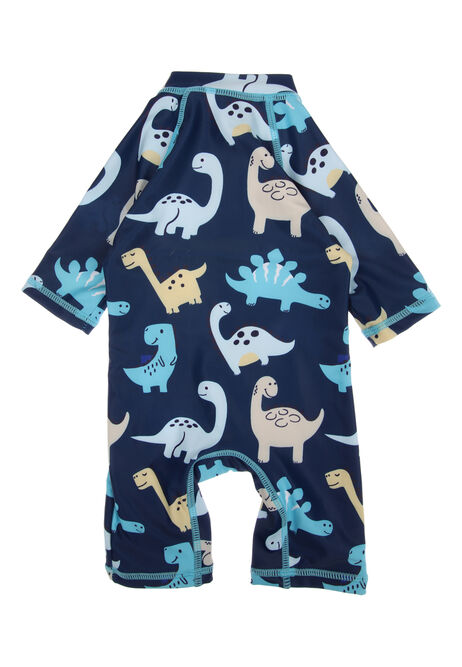 Baby Boy Blue Dinosaur Sun Safe Swimsuit