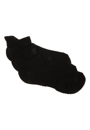 Womens 3pk Black Cushion Sole Trainer Socks
