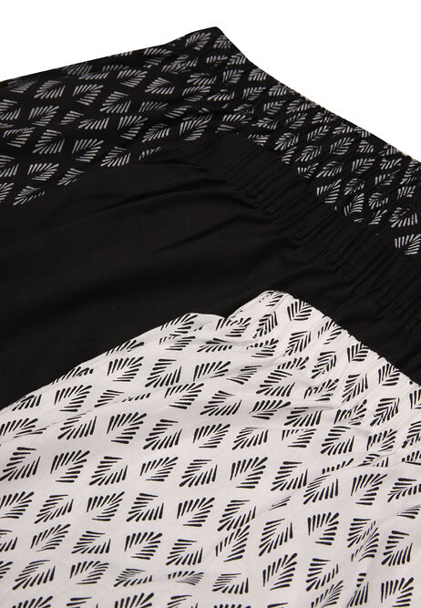 Mens 3pk Black Abstract Woven Boxers