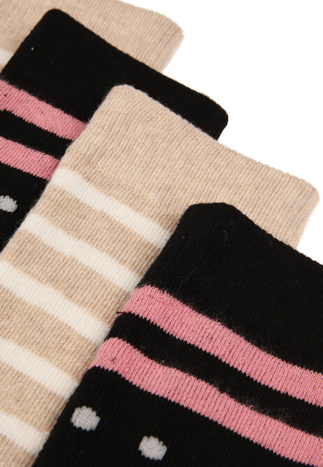 Womens 2pk Spot & Stripe Welly Socks