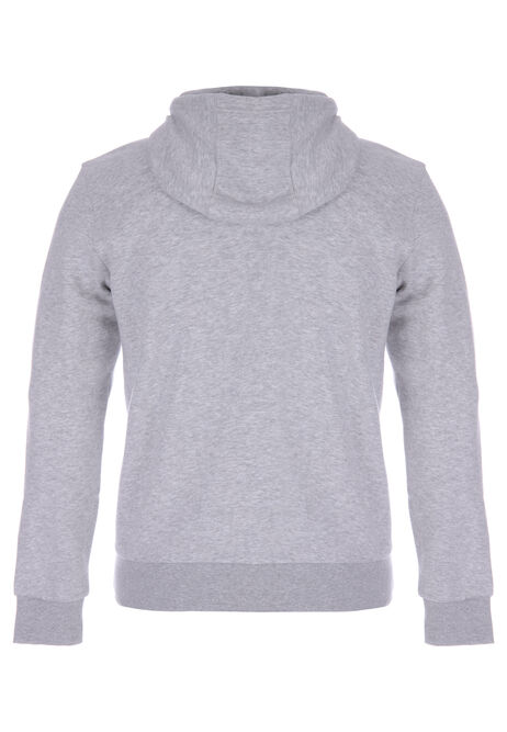 Mens Grey Plain Hoodie Sweatshirt