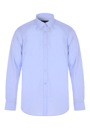 Mens Pale Blue Classic Fit Long Sleeve Shirt