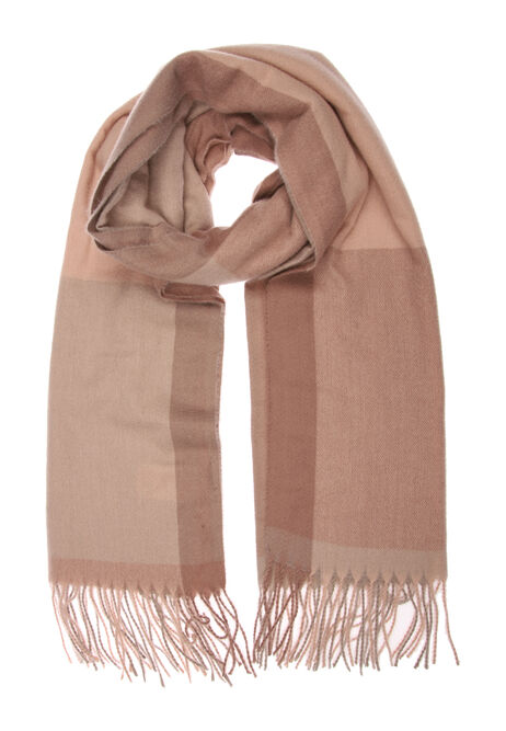 Womens Brown Check Mid Weight Scarf