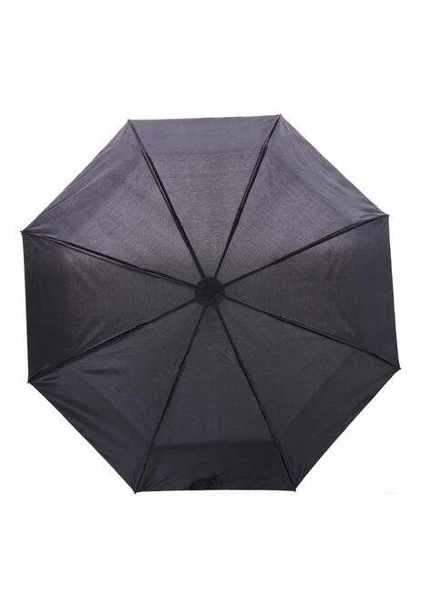 Mens Black Mini Crook Handle Umbrella 