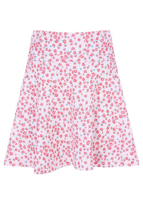 Older Girls Red Floral A-Line Skirt