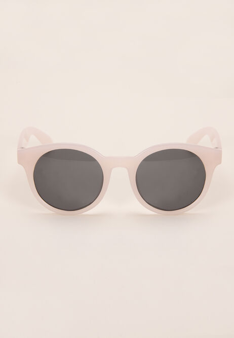 Girls Cream Round Preppy Sunglasses