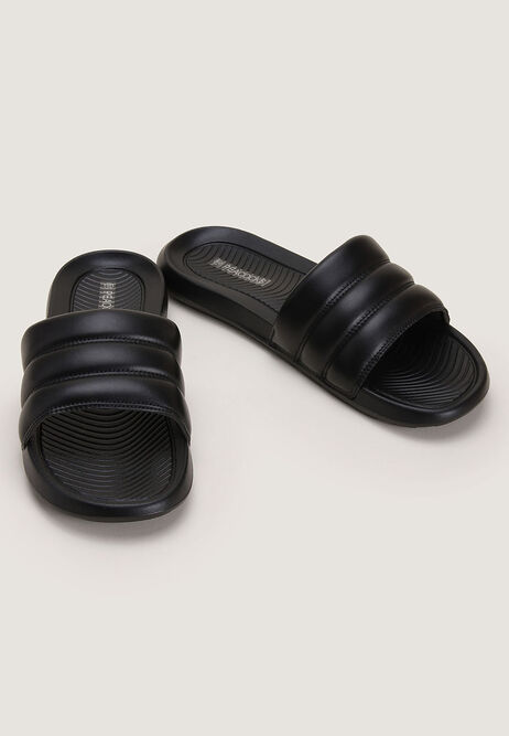 Mens Black Pool Sandal Sliders