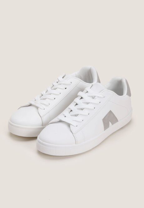 Womens White Casual Tennis Trainers