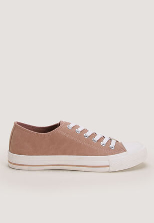 Womens Light Pink Casual Lace-Up Trainers