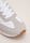 Womens White & Blue Fashion Retro Runner Trainers