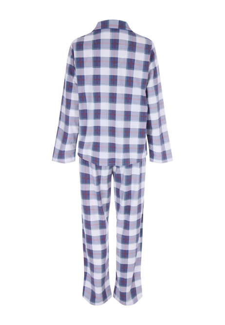 Womens Light Blue Check Print Pyjamas