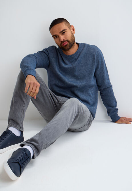 Mens Blue Plain Grindle Sweatshirt 