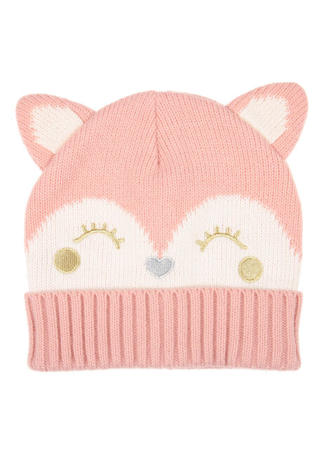 Younger Girls Pink Owl Hat