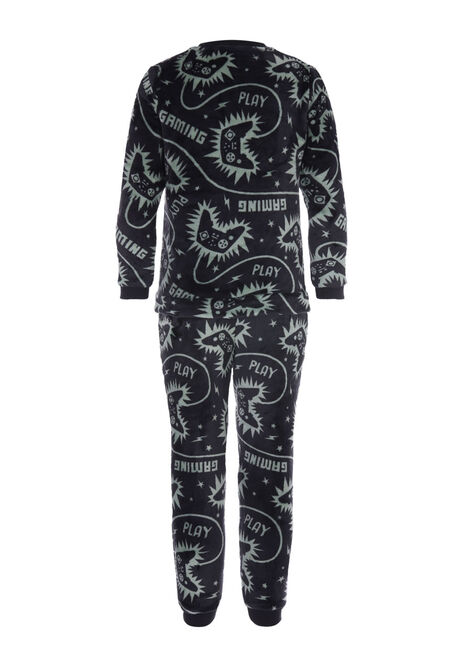 Older Boys Charcoal Gaming Fleece Pyjama Set