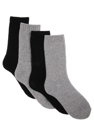 Womens 2pk Black Heavy Thermal Socks