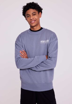 Older Boys Charcoal New York Oversized Sweatshirt
