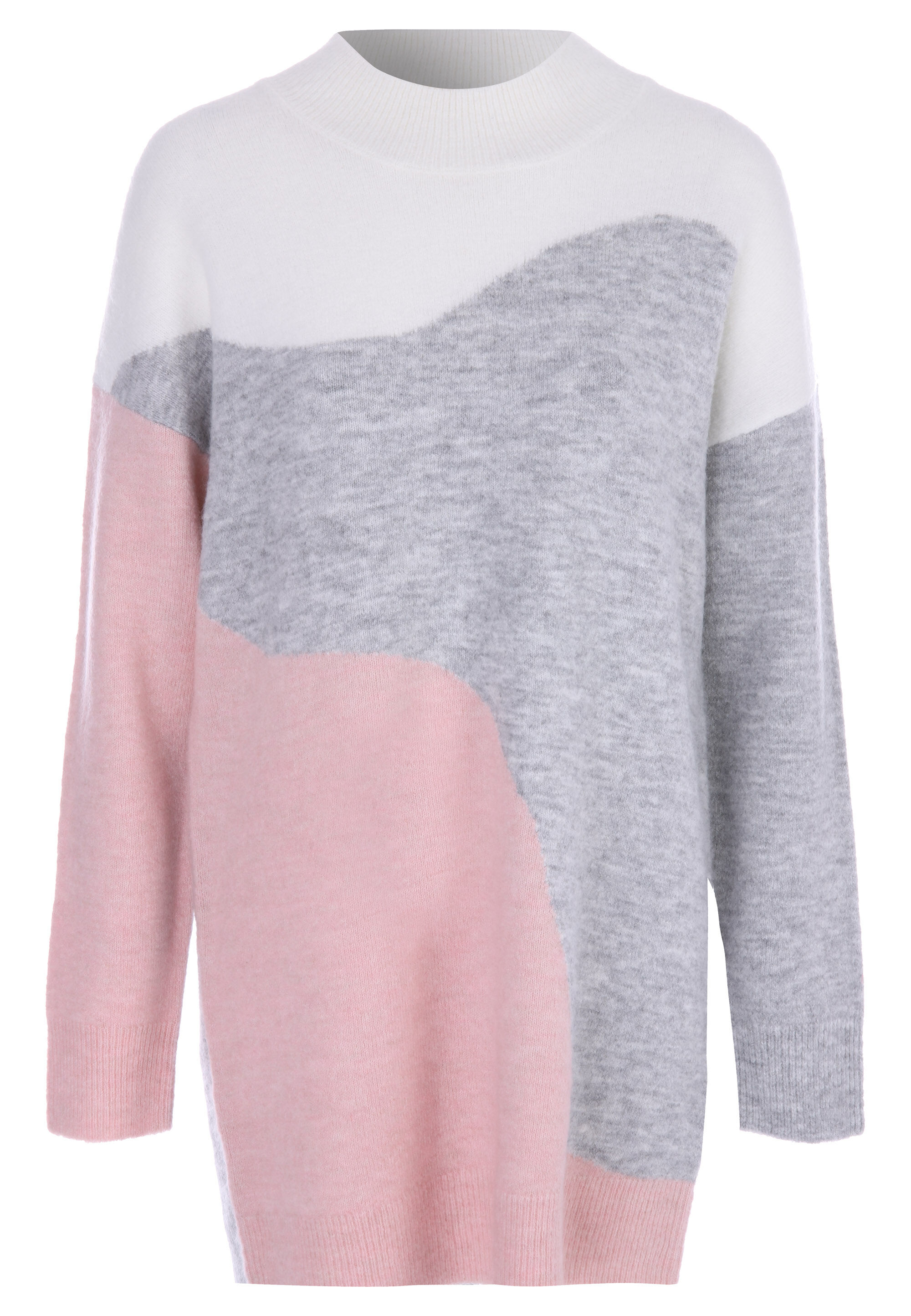Pink white and grey jumper hot sale