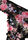 Womens Black Floral Printed Lace Thong