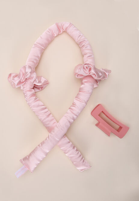 Womens Pink Heatless Curler Set