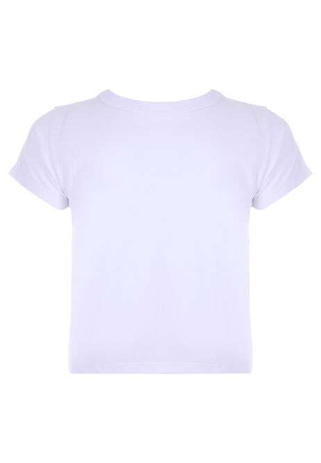 Older Girls White Brooklyn Slogan T-shirt