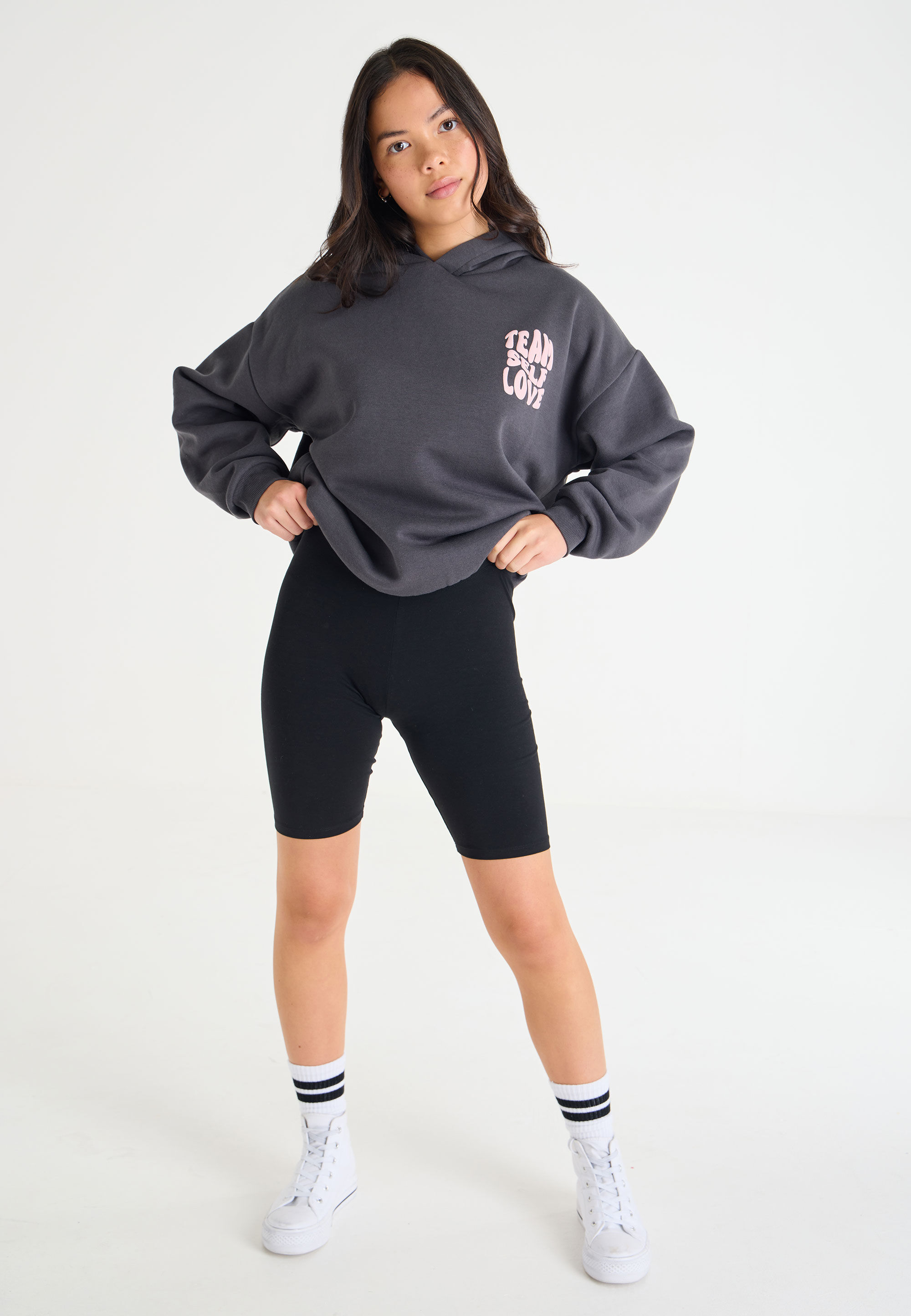Older Girls 2pk Black Cycling Shorts Peacocks