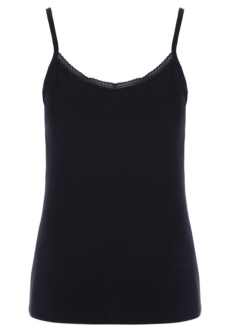 Womens Black Bust Support Cami Vest