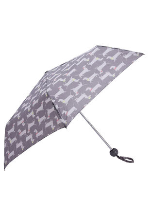 Womens Grey Sausage Dog Umbrella