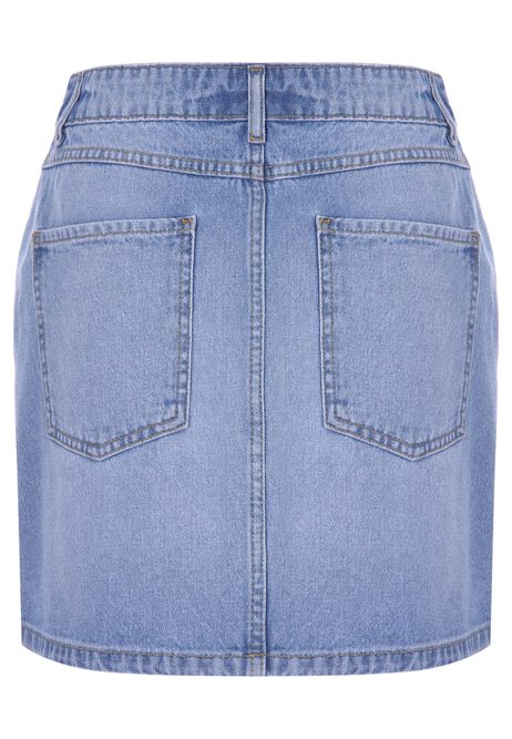 Womens Blue Denim Mini Skirt