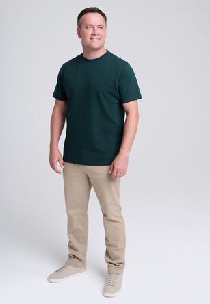 Mens Dark Green Ribbed T-Shirt