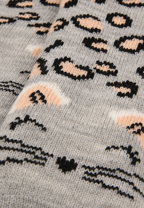 Girls Grey Cat Slipper Socks