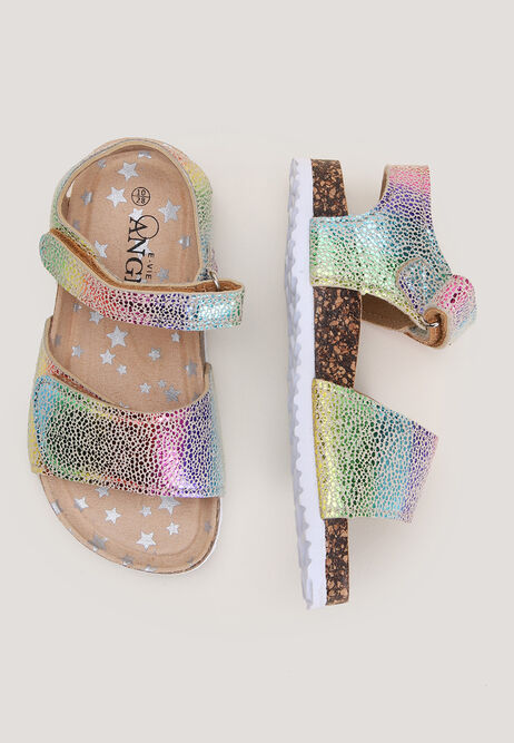 Younger Girl Rainbow Double Foot Bed Sandal