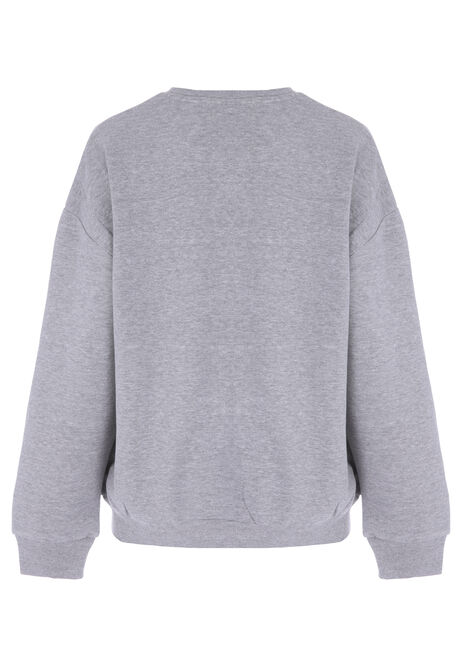 Womens Grey New York Graphic Sweatshirt