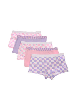 Older Girls Pink Check Shorts