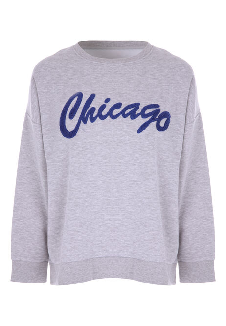Womens Grey Chicago Sweatshirt