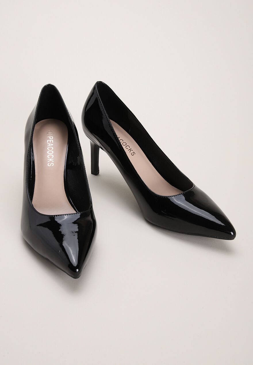 Black patent stiletto shoes 2025