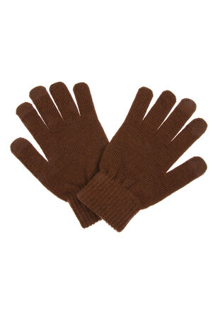 Mens Brown Thinsulate Touch Screen Gloves