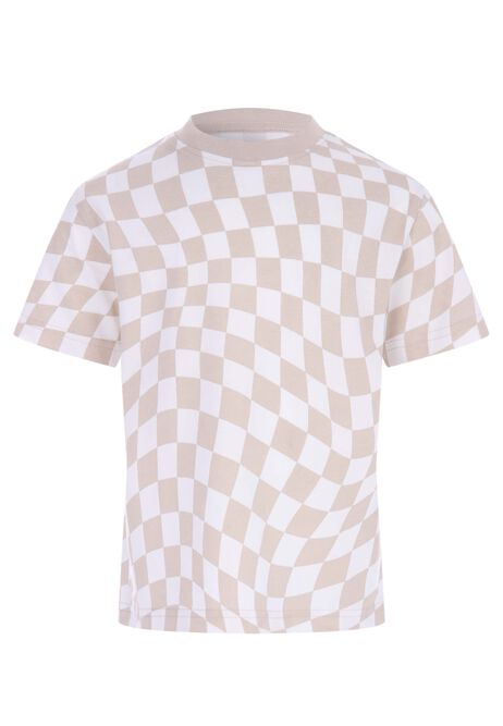Younger Boys Stone Checkerboard T-shirt