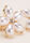 Womens Gold Pearl Flower Stud Earrings