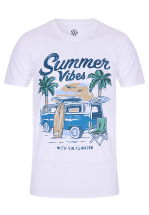 Mens White VW Campervan T-shirt