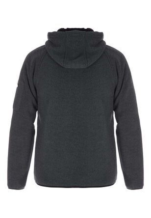 Mens Khaki Zip-Through Hooded Fleece Jacket