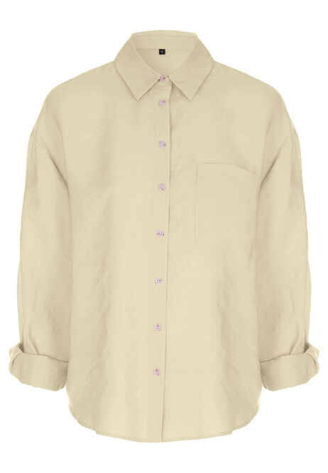 Womens Lemon Plain Cupro Long Sleeve Shirt