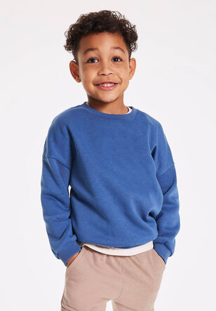 Younger Boys Blue Oversized Sweater