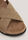 Womens Brown Cross Over Strap Footbed Sandals