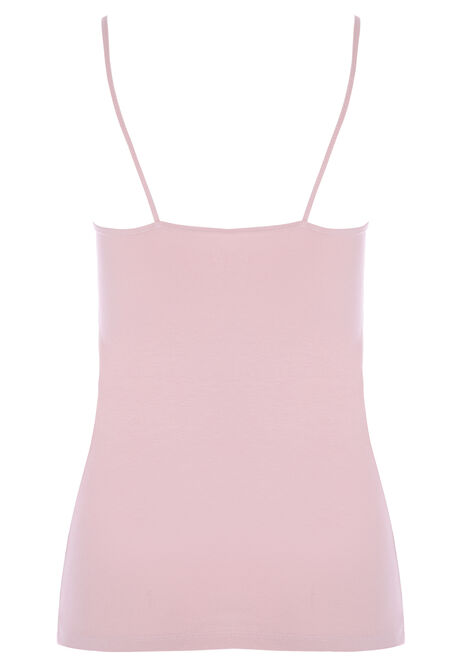 Womens Neutral Pink Stretch Camisole Vest